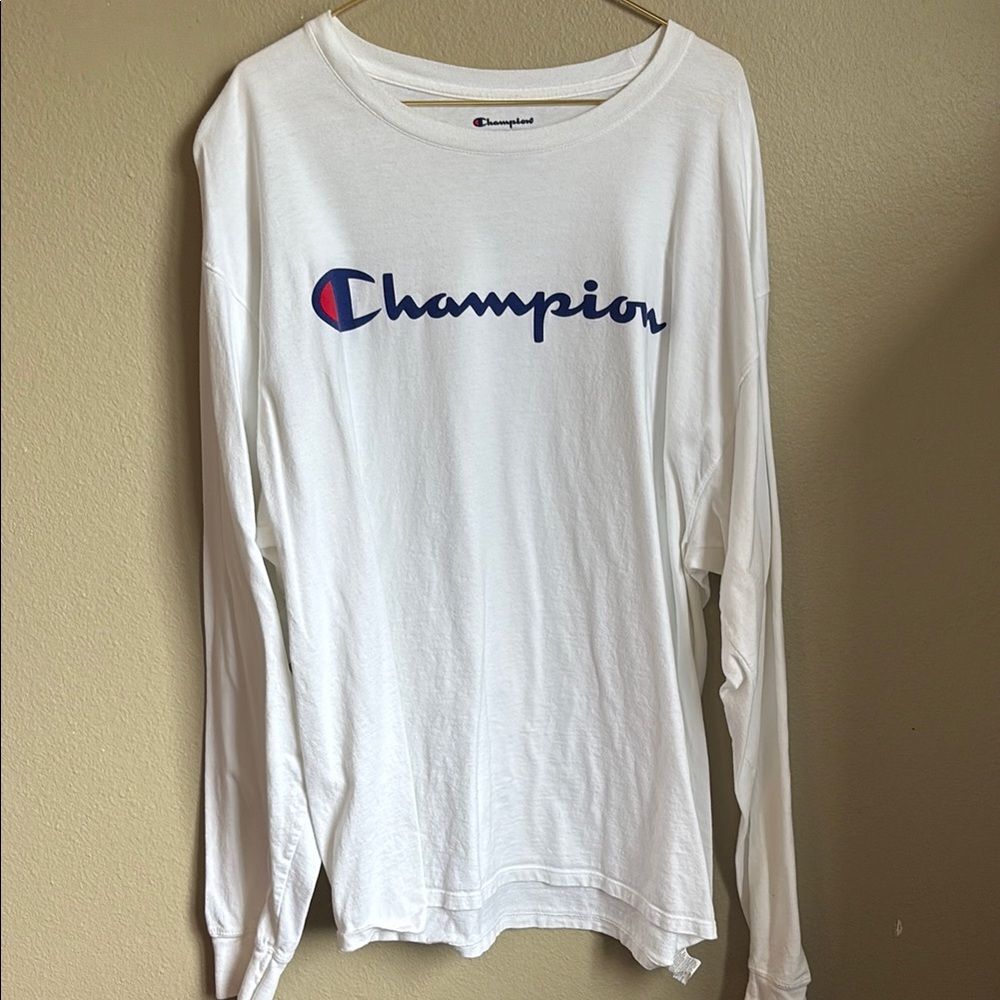 Champion Classic White Long Sleeve Tee